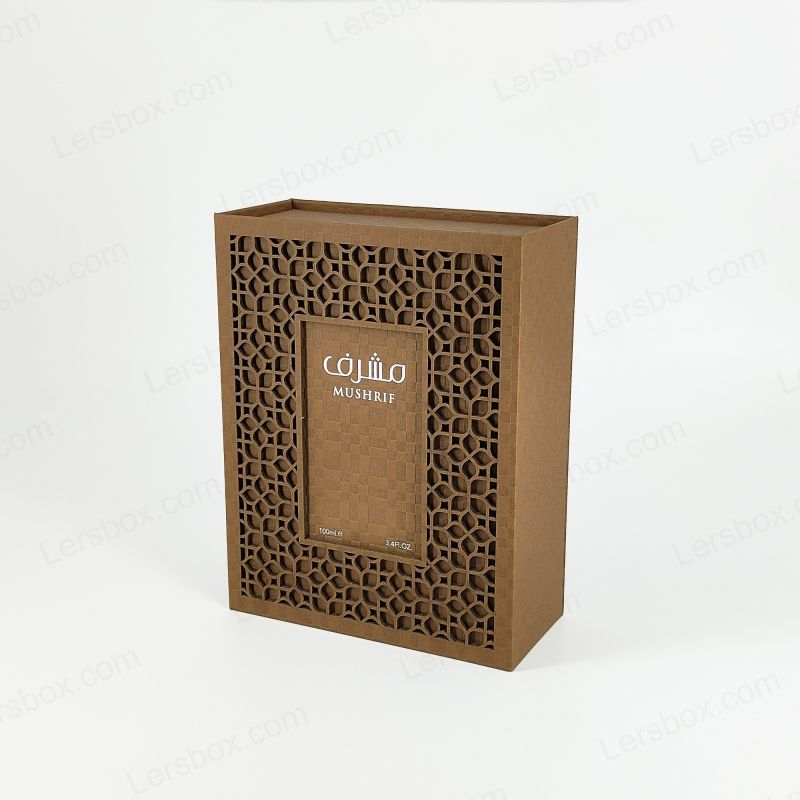 Guldfolie präglad parfymbox med styvt lock och EVA Insert HP001