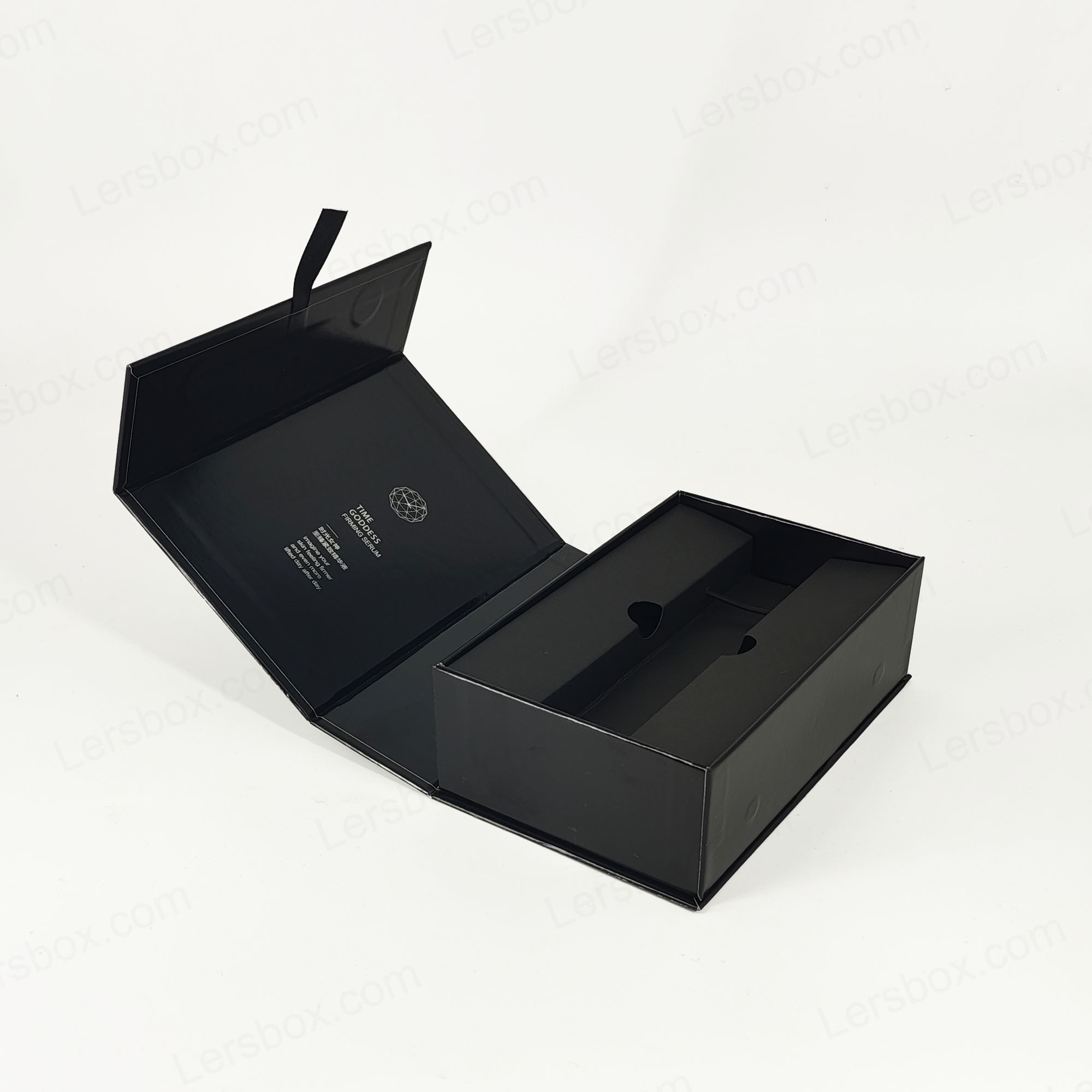 Guldfolie-stampad parfymbox med styvt lock och EVA-insats för lyxig presentation HP021
